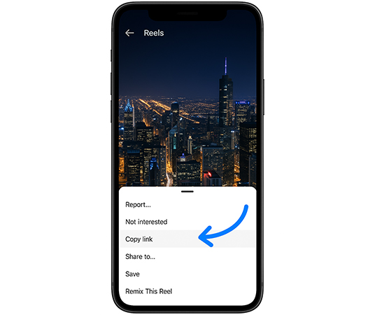 copy link from instagram reels